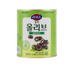 동서 리치스 슬라이스 블랙 올리브, 3kg, 4개