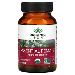 Oganic India 에센셜 피메일 호르모널 밸런스 90 베지캡슐, 1개, 90정