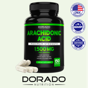 도라도뉴트리션 아라키돈산 1500mg 150캡슐 효능 Aachidonic acid, 알약/캡슐, 1개, 150정