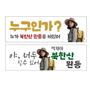 솔메이드 재밌고 힙한 등산 산악회 완등 인스타 기념샷 현수막 - 포토형-V2, 02-야 너두, 기본