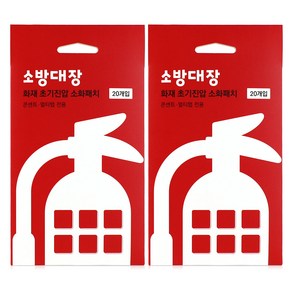 소방대장 콘센트 타입 부착형 소화패치 20p, 2개, 혼합색상