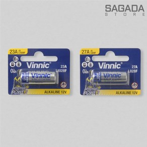 Vinnic 12V 23A 27A L828 L1028 무선스위치 퓨처북 장난감펜 건전지, L828F 12V 27A 1개입, 1개, 1개입