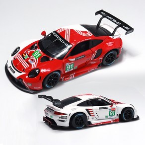 브라고 1:24 포르쉐 911 RSR LM 2020 레이싱카 다이캐스트 모형자동차, 1개