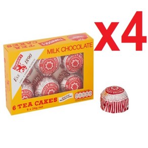 [영국발송] 6개입 4팩 총 24개 터녹스 밀크 초콜릿 티 케이크 24g Tunnocks Milk Chocolate Teacakes