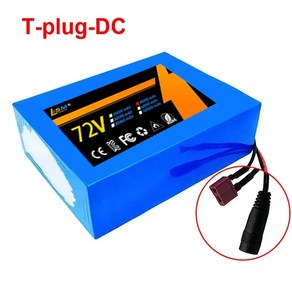 고출력 21700 리튬 배터리 팩 72V 20S4P 40Ah 3000W BMS 무료 84V 충전기, 01 T-DC, 1개