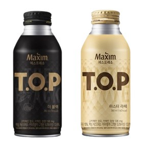 맥심 티오피 380mLx20캔(더블랙10+라떼10)/TOP대용량/혼합무배, 380ml, 20개