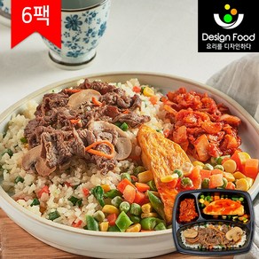 [디자인푸드]맛남주의 맛난식탁도시락 버섯불고기덮밥&피자오믈렛 6팩/12팩/18팩/24팩 냉동도시락, 6개