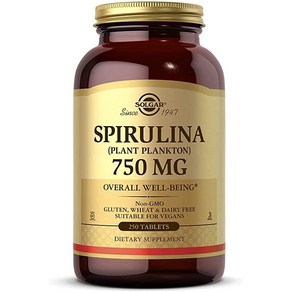 솔가 스피루리나 플랜트 프랑크톤 Solga Spiulina 750 mg 250 정, 250정, 1개