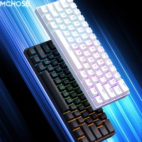 [ xc샵 ] MCHOSE Ace 60 /Ace 60po 마그네틱축 유선 기계식 키보드 60%배열, 블랙, Ace 60 무광버전 빙옥자축