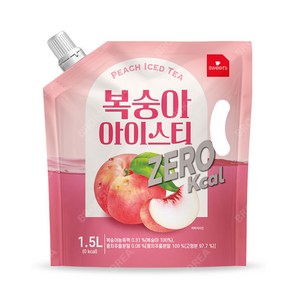 스위츠 복숭아 아이스티 제로 1.5L X 1개/대용량 파우치 액상 에이드