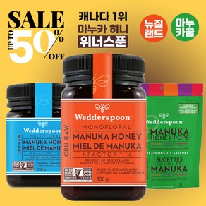 웨더스푼 위더스푼 로우 마누카 허니 꿀 케이팩터 50% 빅세일 캐나다 뉴질랜드 weddespoon manuka honey kfacto dops pops, 10.드럽스 시나몬 (120g) x 3팩, 3개