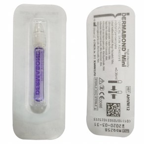 에치콘 ETHICON 의료용본드 더마본드 DERMABOND Mini AHVM12 피부접착제 0.36ml 4~6cm용, 1개