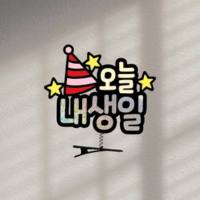 생일 머리핀토퍼 주인공 오늘내생일, 1개