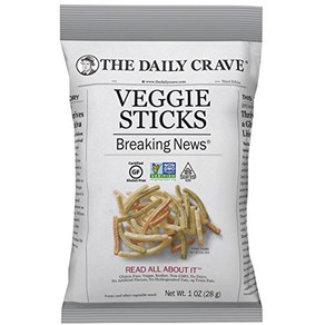 The Daily Cave Veggie Sticks 1 Oz (Pack Of 24) N The Daily Cave 베지 스틱 1온스(24팩) 비 GMO 글루튼 프리 코셔, 28g, 24개