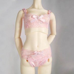 돌모아 구체관절인형의상 56cm 60cm SD 분홍 레이스 속옷 세트 SD - Lacy bra + panty set (Pink)[B2-2-5]