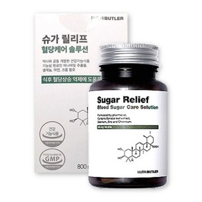 뉴트리버틀러 슈가릴리프 800mg X 60정 1박스 혈당케어 솔류션 바나바잎 추출물 525807, 1개