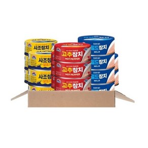 사조 살코기참치 85g x 6개 + 고추참치 85g x 6개 + 마일드참치 85g x 6개, 1세트