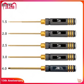 RJX 슈퍼 하드 HSS 티타늄 도금 육각 렌치 스크루 드라이버 도구 키트 RC 모델 비행기용 1.5/2.0/2.5/3.0/, 1개