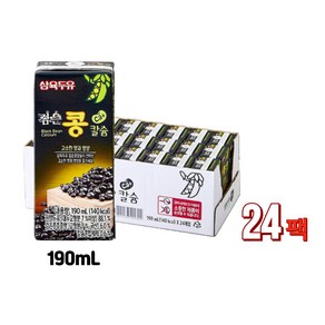 검은콩칼슘 삼육두유 검은콩 두유 칼슘 박스, 190ml, 24개