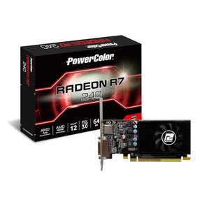 PoweColo Red Dagon AMD Radeon RX 550 4GB GDDR5 로우 프로파일 그래픽 카드, 240 2gb