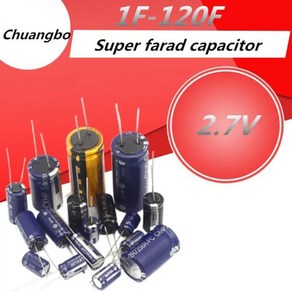 전자부품 2pcs 슈퍼 커패시터 2.7V 0.5F 1.0F 1F 2F 3.3F 4F 4.7F 5F 6F 7F 8F 10F 15F 20F 25F 30F 50F 60F 70F 100F, [19] 70F, 2개