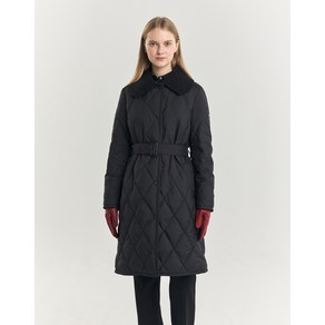 24FW 다이아퀼팅 니트카라 롱 중량 구스다운 점퍼 블랙 HSJU4D908BK