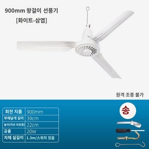 천장 선풍기 거실 식당 안방 리모컨 모던 서큘레이터, A. 900mm (옵션사진참조)