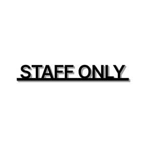 무드팩토리 도어사인 스카시 표지판 (연결형), STAFF ONLY