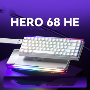 독거미 AULA HERO 68 HE 유선 게임 키보드마그네틱축, 제조사축, HERO 68HE, 측각화이트 자석축