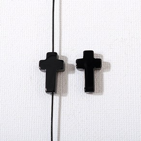 비즈아이 [5709-01]원석십자가 소10x14mm 오닉스 1개