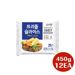 동원 소와나무 트리플슬라이스치즈 25매(450g) 12개입, 450g, 12개