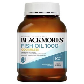 [블랙모어스] 무취 피쉬 오일 1000mg 400캡슐, 1개, 400정