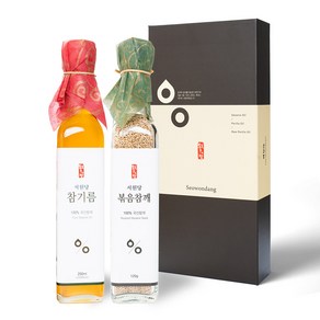 [서원당] 선물세트 3호 (참기름 170ml +볶음참깨 120g), 1개