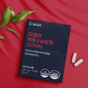 지셀라 락토슬림핏 DOWN 90캡슐 (1개월분) 가르시니아 내장지방 다이어트 보조제 체지방 분해 컷팅제 HCA, 1개, 90정