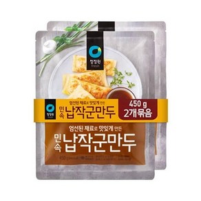 청정원 민속납작군만두 (450gx2), 1세트, 900g