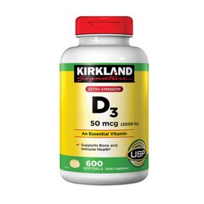 커클랜드 비타민 D3 2000 IU 600정 (소프트젤) Kirkland Signature Vitamin 600Sgels