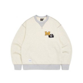 국내매장상품 MARK GONZALES 마크곤잘레스 맨투맨 RIB COLOR BLOCK MG EMBROIDERY SWEATSHIRT - OATMEAL 281710