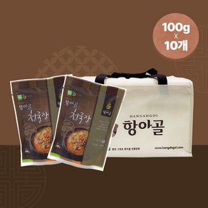 항아골 청국장 100g 10개입 선물세트 국내산 콩100% 자연발효 청국장, 10개