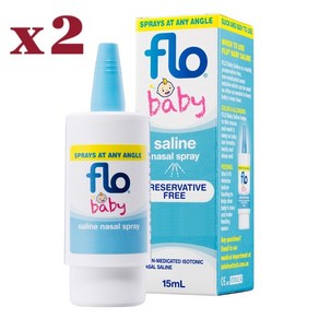 [호주정품직구] FLO 베이비 아기 코막힘 식염수 스프레이 - FLO Baby Saline Nasal Spray 15ml