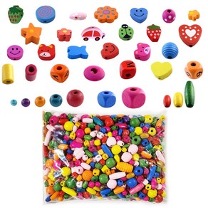 유니아트 모양비즈 250g, 나무, 1개