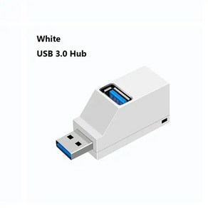 usb hub typeRYRA-미니 3 포트 USB 3.0 허브 고속 데이터 전송 분배기 어댑터 익스텐더 PC 컴퓨터 노트북, [02] White 3.0