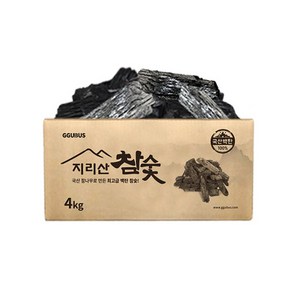 꾸버스 지리산 참숯 백탄 1kg 4kg 10kg 바베큐 구이용 캠핑 숯 차콜 식당 펜션, 1세트