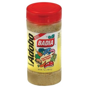 Badia Adobo Seasoning with Peppe 7 oz 바디아 아도보(Badia Adobo) 시즈닝(후추 함유) 7온스, 1개, 198g