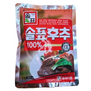 푸드라인_ 솔표 흑후추 (순후추100%), 200g, 1개