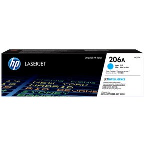 HP Colo Lasejet Po M255nw 정품토너 파랑 W2111A 1 250매 NO.206A 사용 가능기종 MFPM283fdn MFPM282nw, 1개