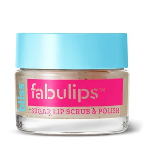 블리스 fabulips 슈가 립 스크럽 앤 폴리쉬 입술 각질제거제 14g 호두 껍질 설탕 함유 갈라짐 케어, 1개