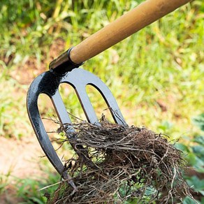 네발괭이+대왕자루 (밭고랑 텃밭 작업 잡초제거기 농기구), 1개