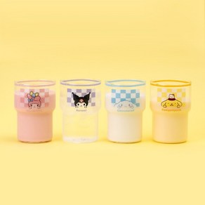 산리오 빈티지 유리컵 380ml, 쿠로미, 1개, 쿠로미