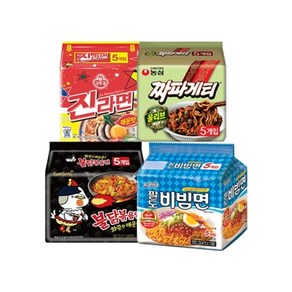 농심() 진라면 5개+팔도비빔면 5개+농심짜파게티 5개+삼양불닭볶음면 5개, 1개