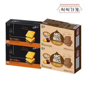 [씩씩가게] 샌드에이스 밤라떼맛 204g x 2ea + 에이스 씬 에스프레소 291g x 2ea